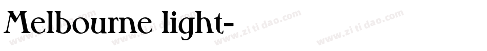 Melbourne light字体转换